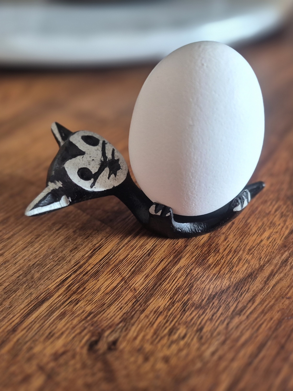 "Walter Bosse Like"  Handcrafted Black & Silver Cat Egg/Trinket Dish